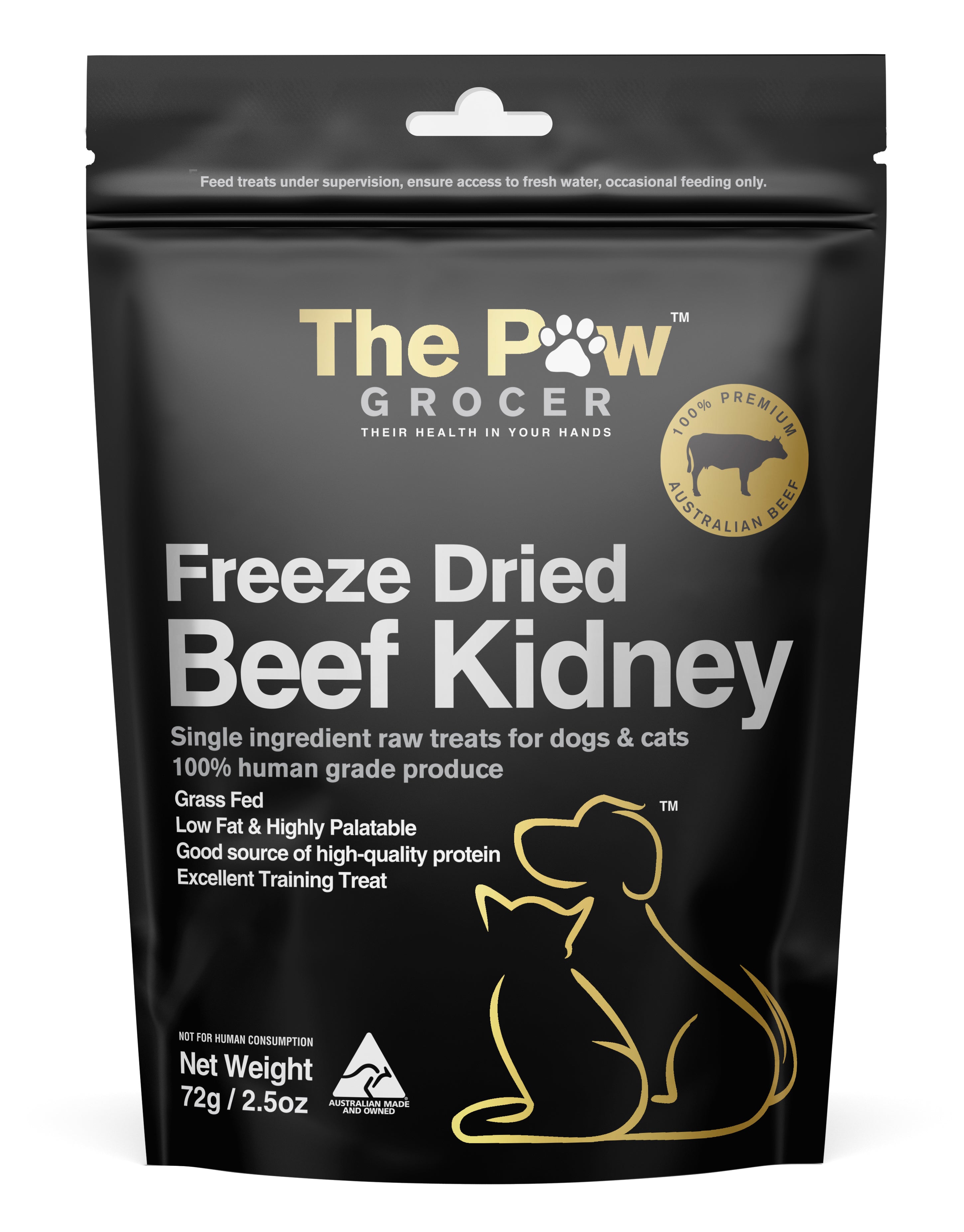 Black Label Grass Fed Beef Kidney 72 grams thepawgrocer