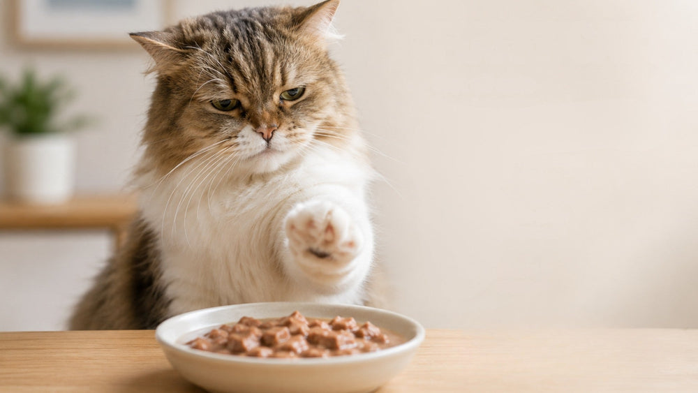 fussy cats eating