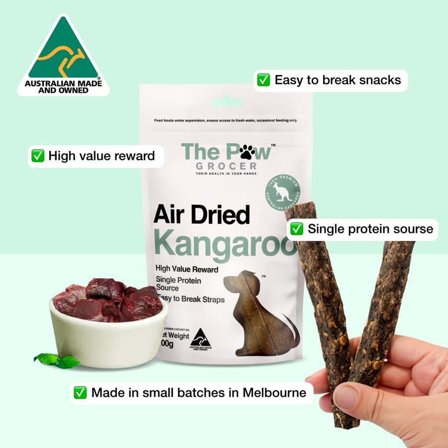 The Paw Grocer Air-Dried Kangaroo Training Straps