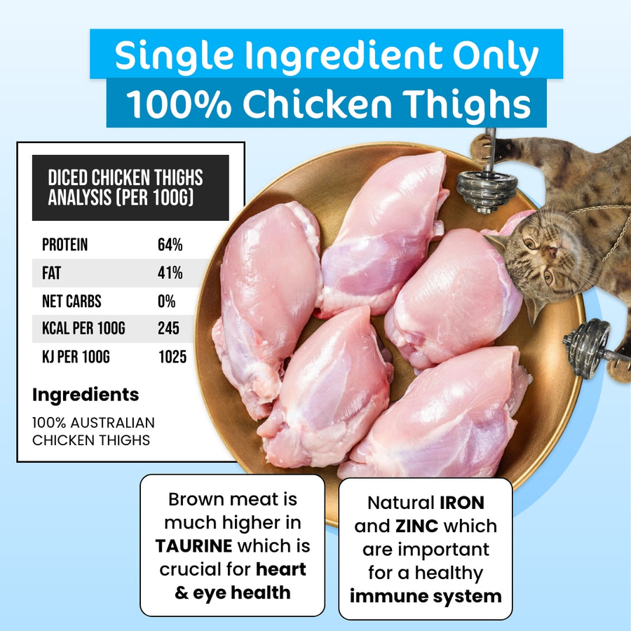 The Paw Grocer Freeze Dried Chicken Thighs for Cats
