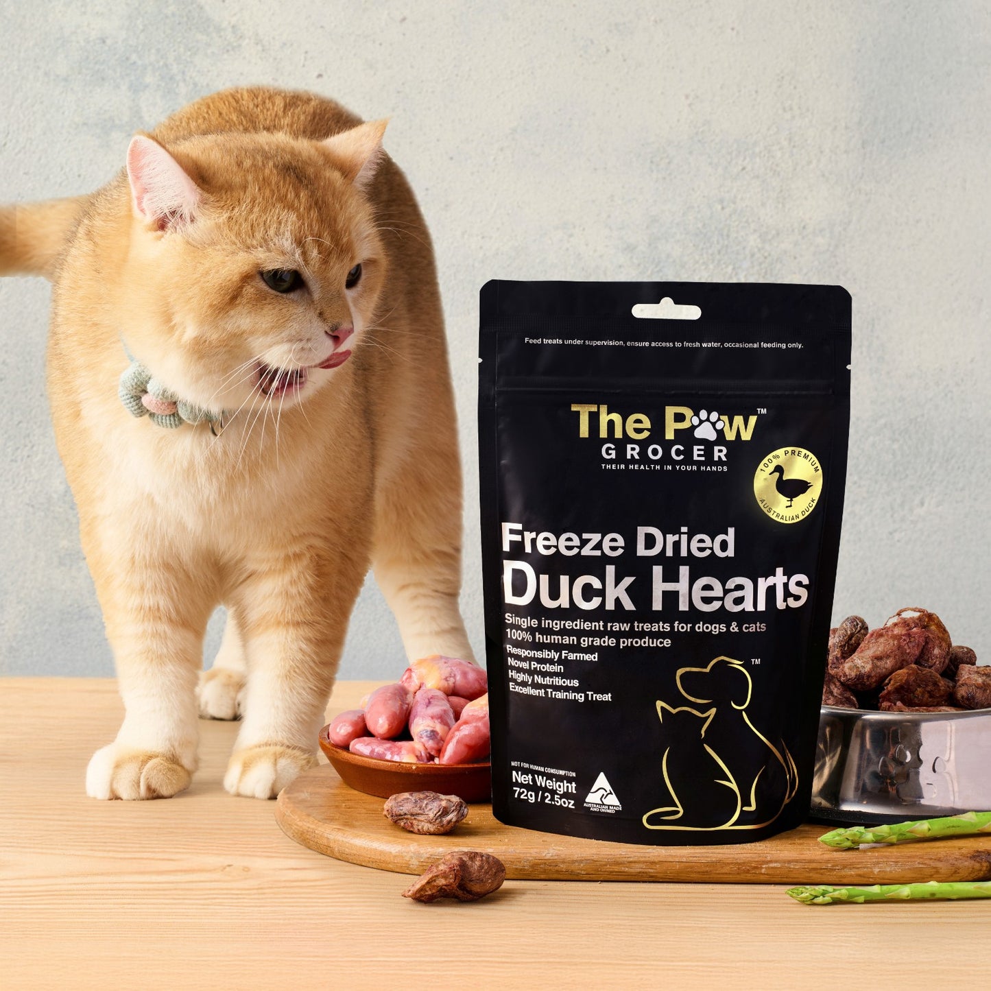 Premium Responsibly Sourced Duck Hearts - 72 grams