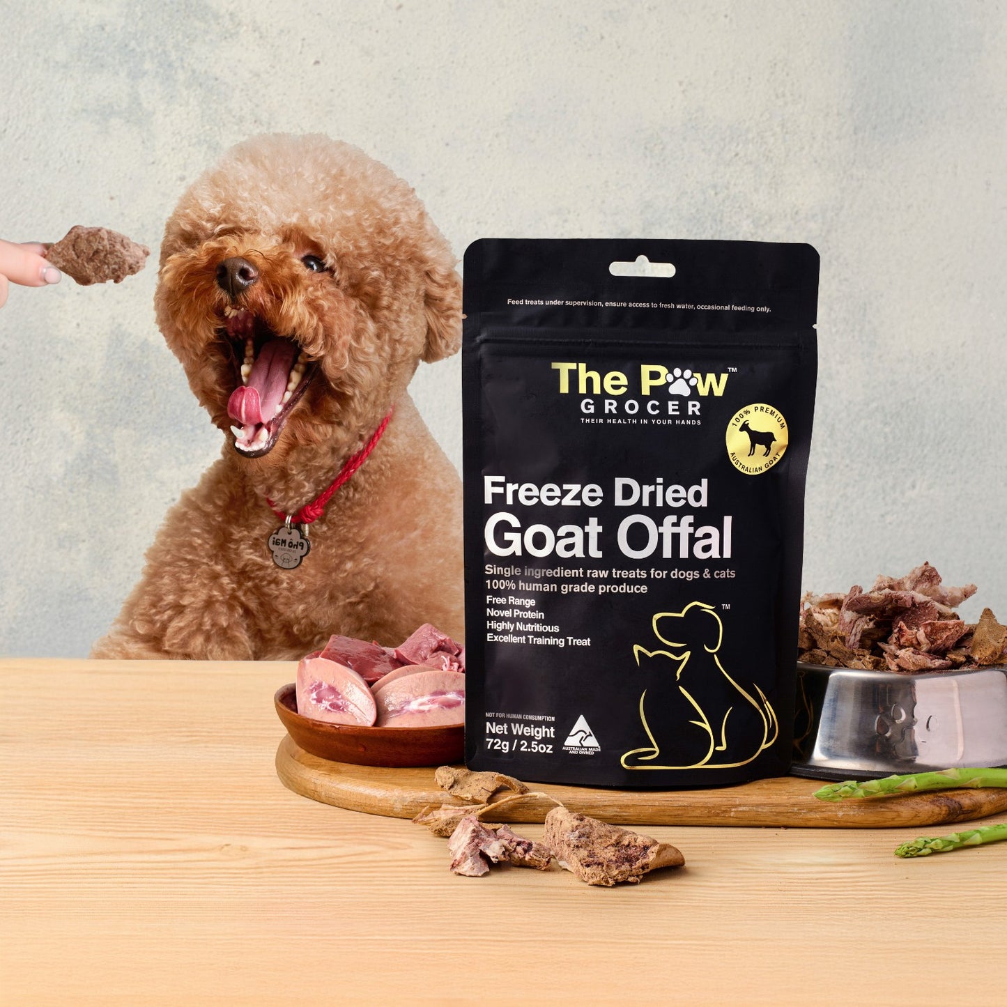 Premium Free Range Goat Offal - 72 grams