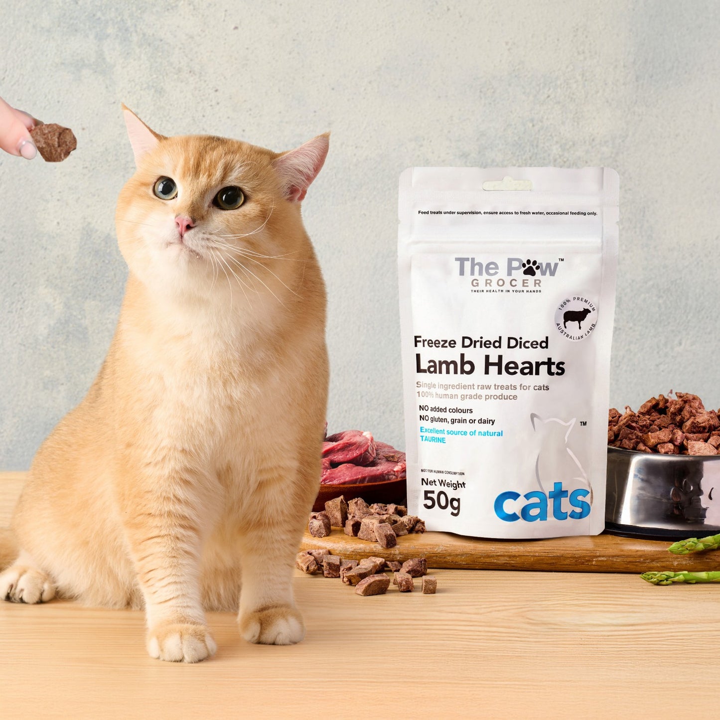 Diced Lamb Hearts - 50 grams