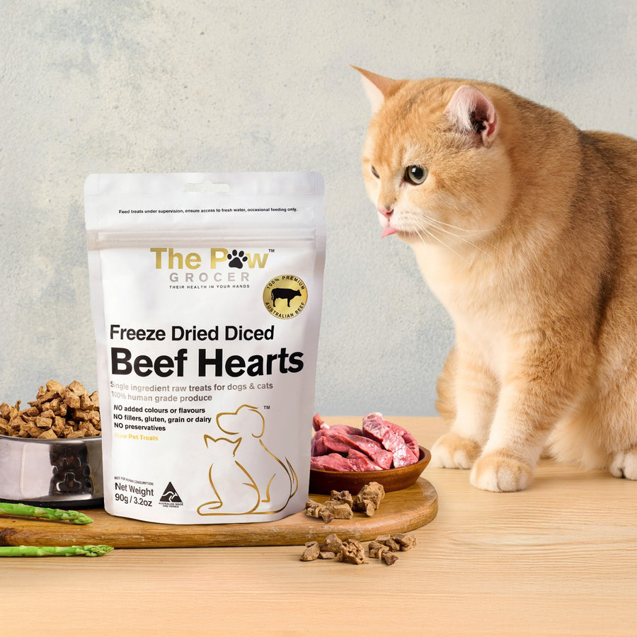 Diced Beef Hearts - 90 grams