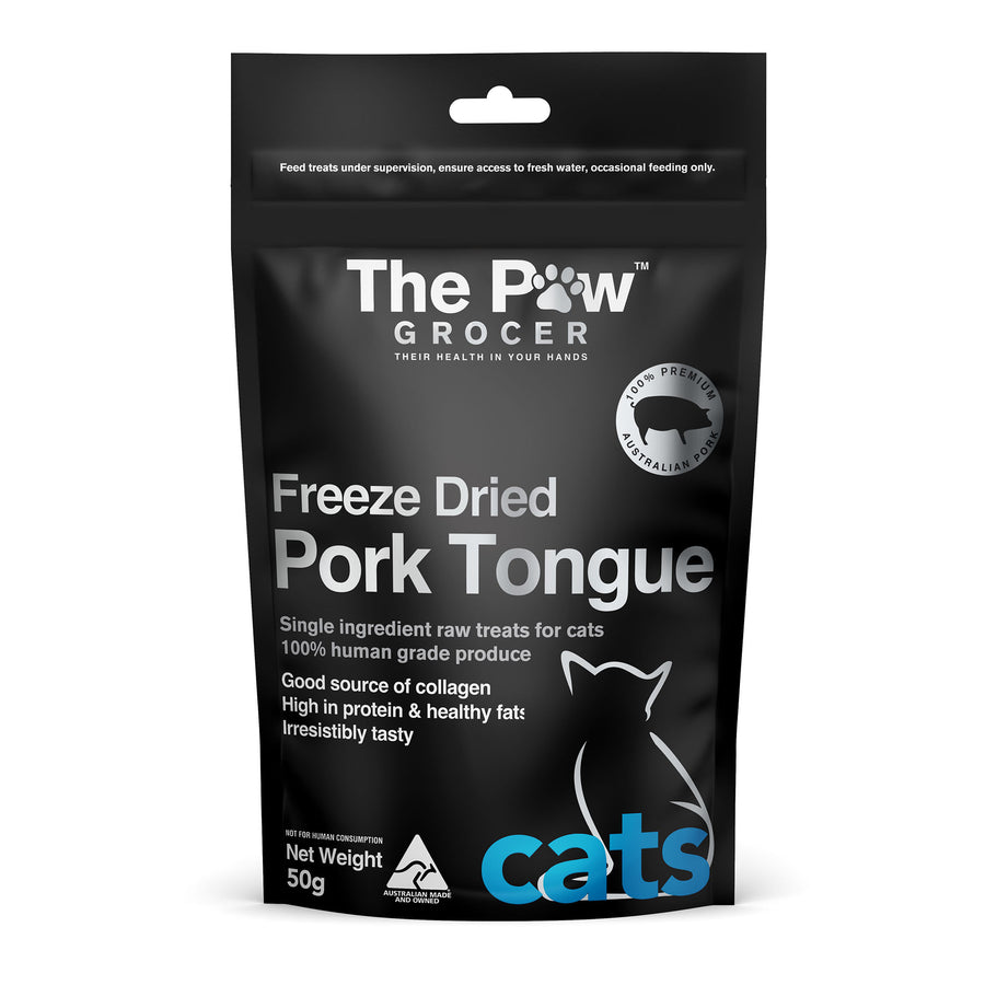 Premium Freeze-Dried Pork Tongue for Cats - 50g