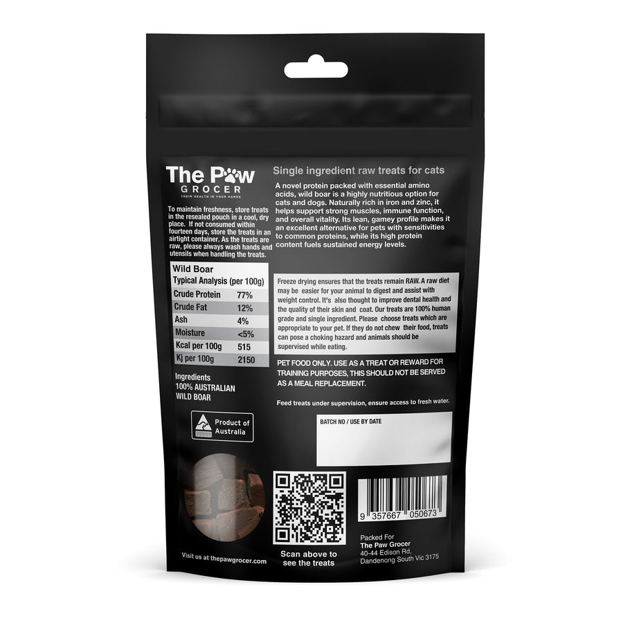 Premium Freeze-Dried Wild Boar for Cats - 50g