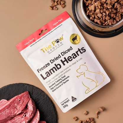 Value Pack - Freeze Dried Diced Lamb Hearts