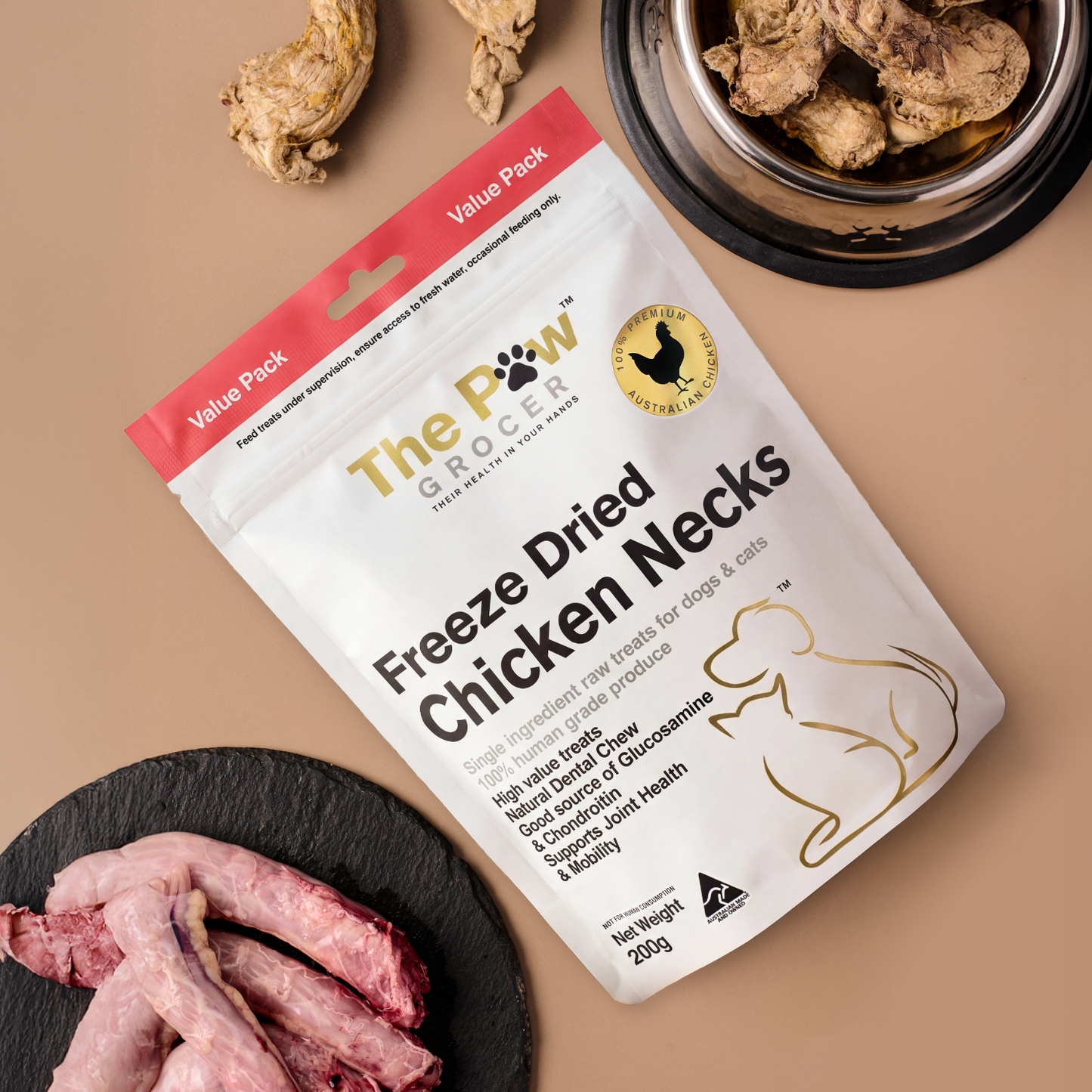 Value Pack - Freeze Dried Chicken Necks