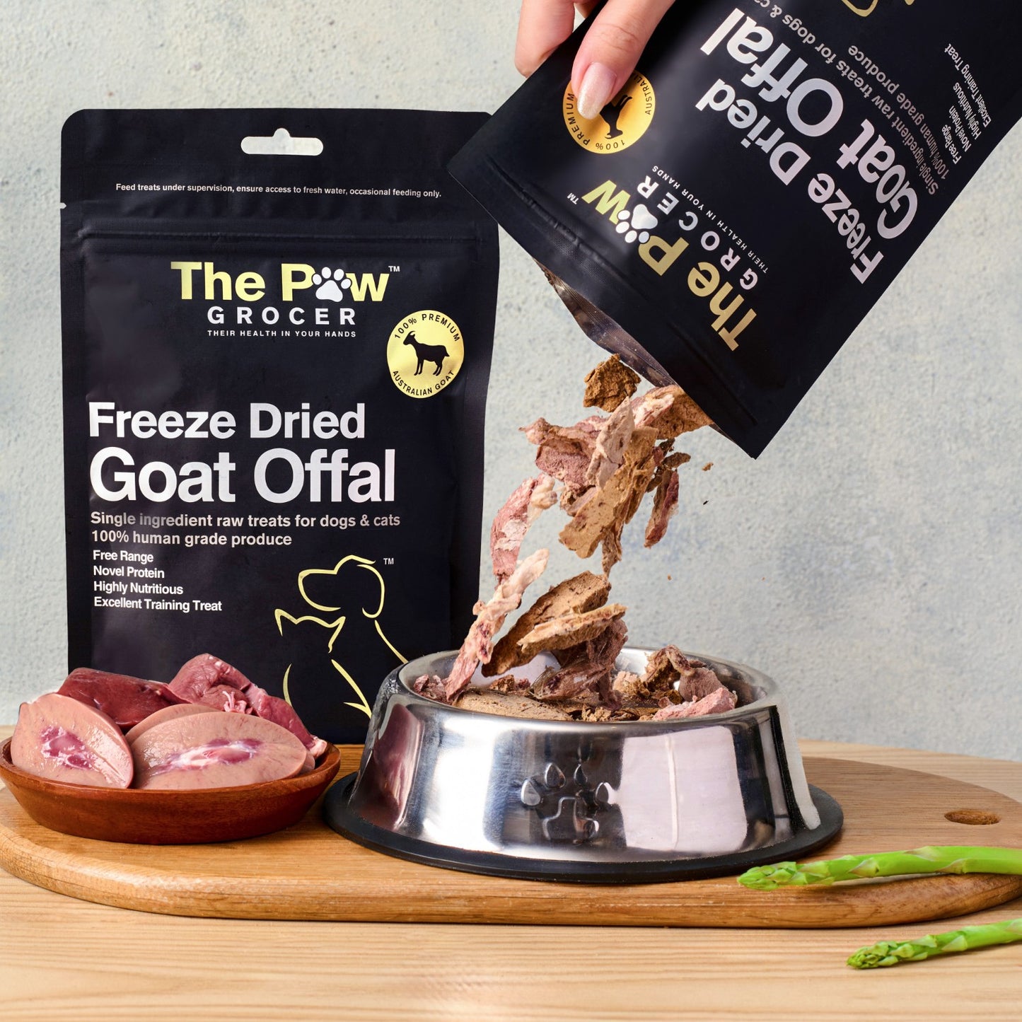 Premium Free Range Goat Offal - 72 grams