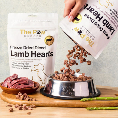 Diced Lamb Hearts - 90 grams