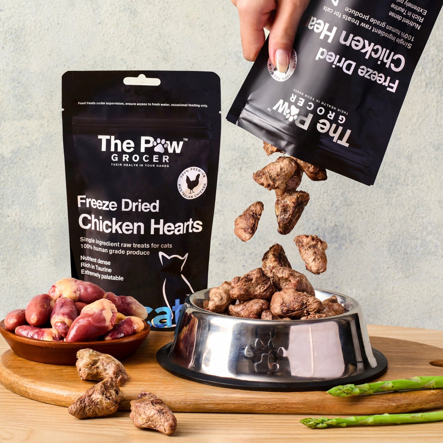 Premium Freeze-Dried Chicken Hearts for Cats - 50g