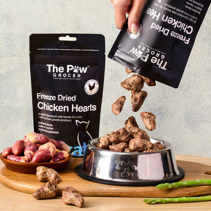 Premium Freeze-Dried Chicken Hearts for Cats - 50g