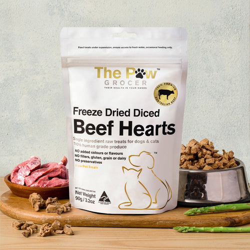 Diced Beef Hearts - 90 grams
