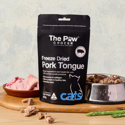 Premium Freeze-Dried Pork Tongue for Cats - 50g
