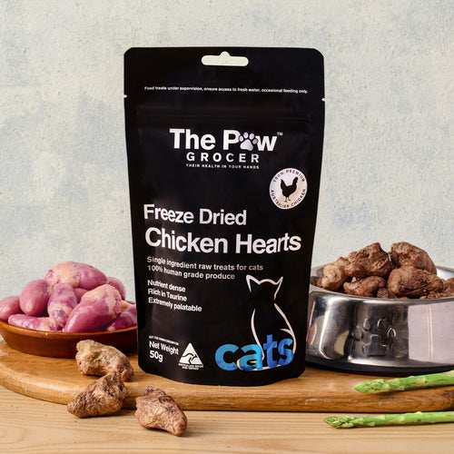 Premium Freeze-Dried Chicken Hearts for Cats - 50g