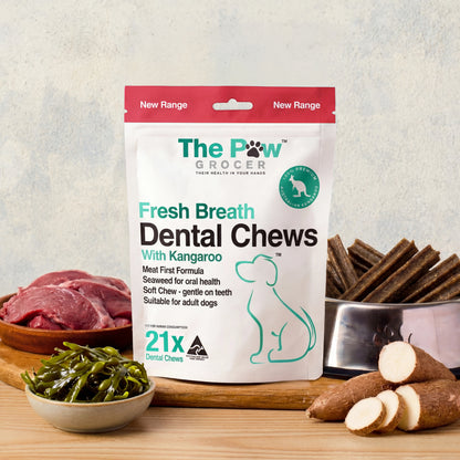 Fresh Breath Dental Chews With Kangaroo (21 Chews)