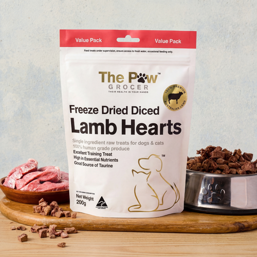 Value Pack - Freeze Dried Diced Lamb Hearts