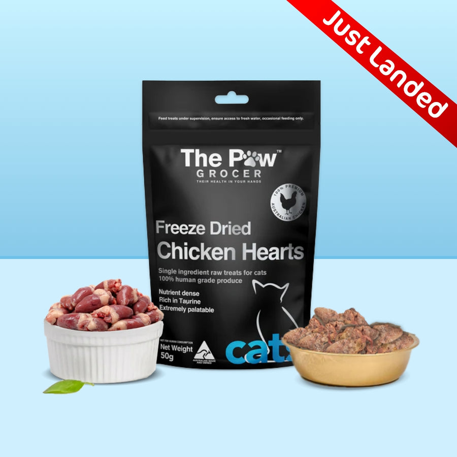 Premium Freeze-Dried Chicken Hearts for Cats - 50g