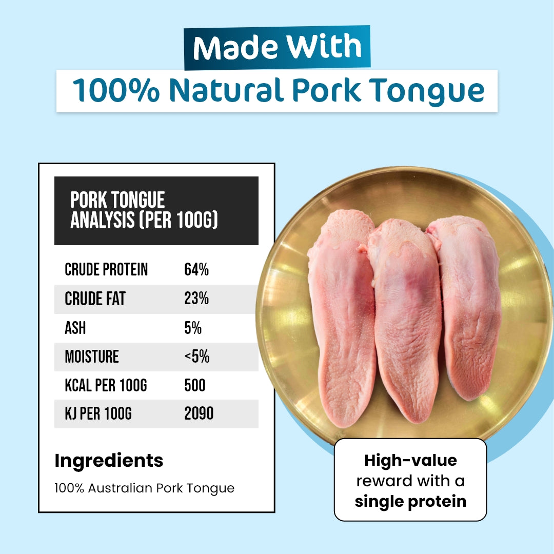 Premium Freeze-Dried Pork Tongue for Cats - 50g