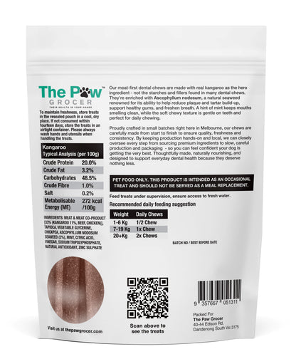 Fresh Breath Dental Chews With Kangaroo (7 Chews)