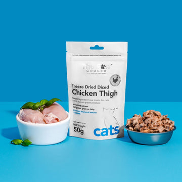 The Paw Grocer Freeze Dried Diced Chicken Thighs for Cats