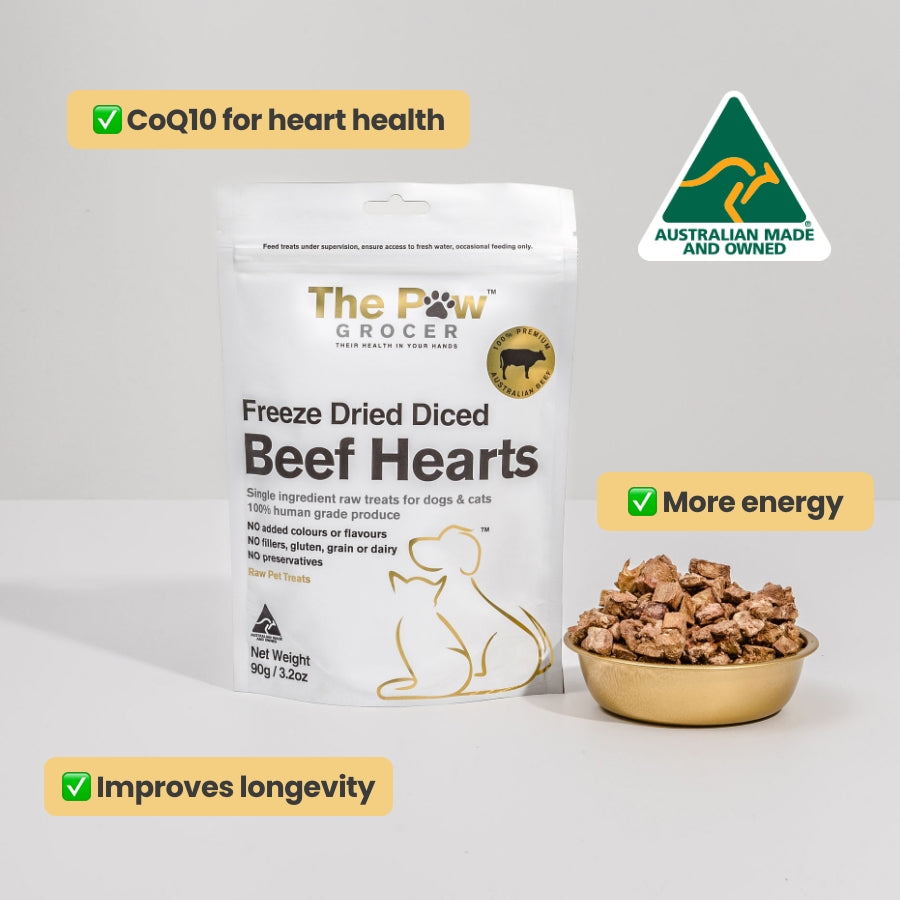 The Paw Grocer Freeze Dried Diced Beef Hearts